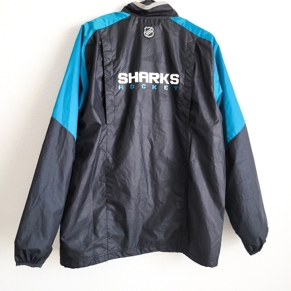 Reebok NHL sharks hocket kineticfit jacket Size M Lightweight Windbreaker - Picture 4 of 13